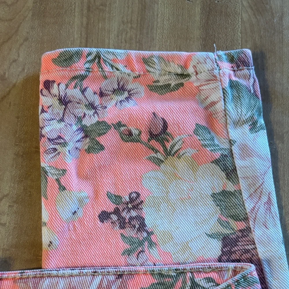 Vanilla Star Floral Peach Women's Skinny Jeans Size 1